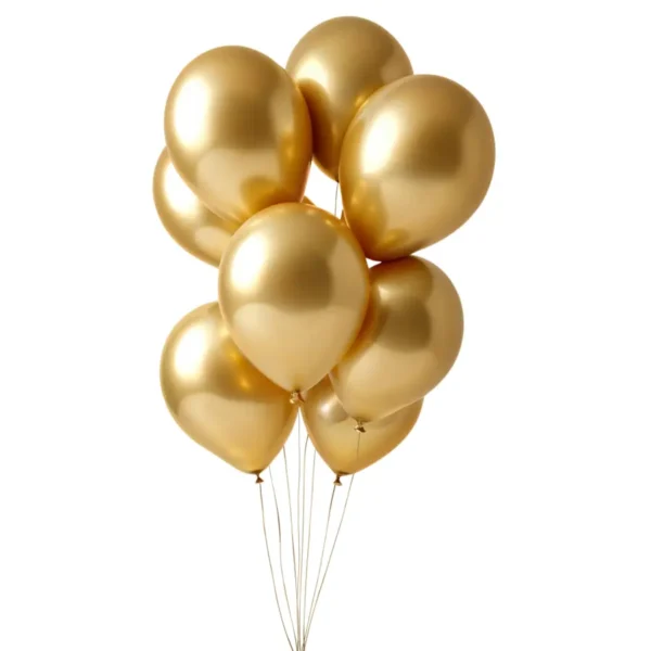 Tiger Golden HD Metallic Balloons Pack Golden Theme Party Decoration | Pack of 50 Balloons