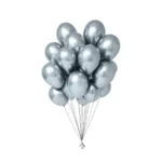 Tiger Silver HD Metallic Balloons Pack Silver Theme Party Decoration | Pack of 50 Balloons