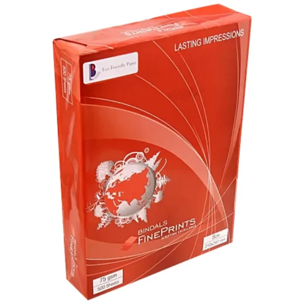 Bindal White Copier Paper | A4 Size | 75 GSM | 1 Ream & 500 Sheets per ream