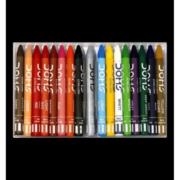 DOMS Extra Long Wax Crayons 16 Shades