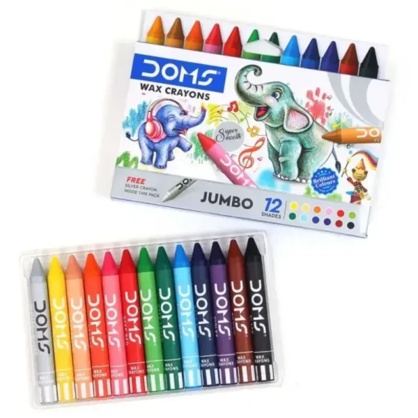 DOMS Jumbo Wax Crayons 12 Shades