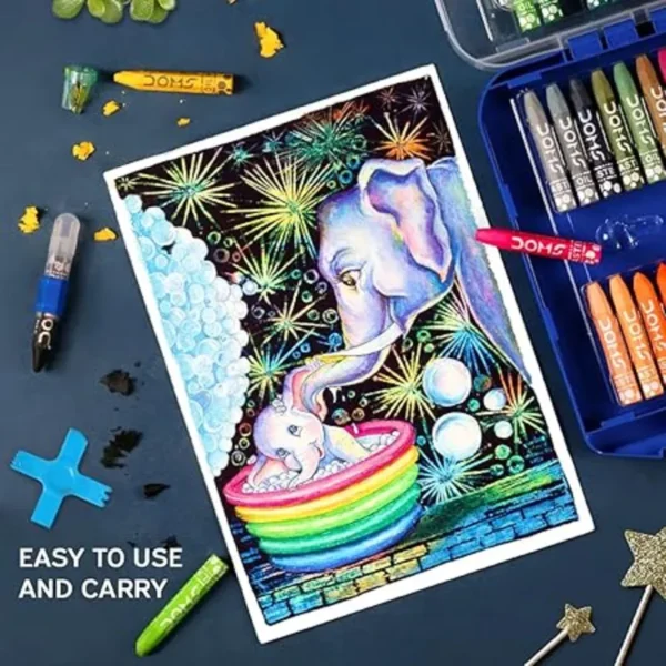 DOMS Oil Pastel (Hexagonal) | Comes In Hard Plastic Case