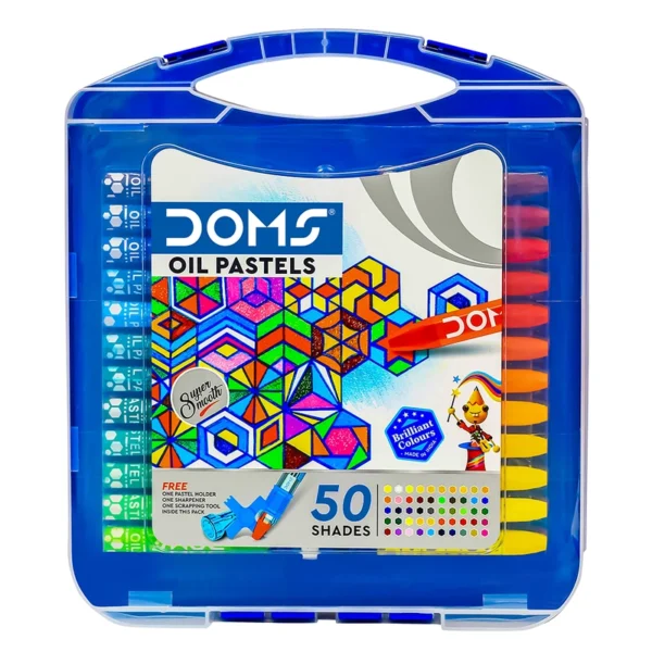 DOMS Oil Pastel 50 Shades(Hexagonal) | Comes in Hard Plastic Case