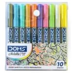 Doms Metallic Brush Pen Set of 10