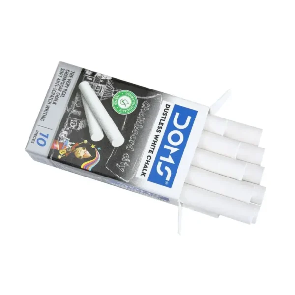 DOMS Non-Toxic Dustless White Chalk