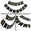 Happy Birthday Banner Black | Wall Hanging Birthday Banner