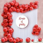 Tiger Red HD Metallic Balloons Pack Red Theme Party Decoration | Pack of 50 Balloons