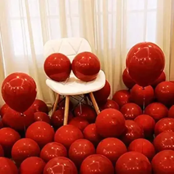 Tiger Red HD Metallic Balloons Pack Red Theme Party Decoration | Pack of 50 Balloons