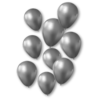 Tiger Silver HD Metallic Balloons Pack Silver Theme Party Decoration | Pack of 50 Balloons