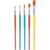 DOMS COLOURMATE SYNTHETIC HAIR PAINT BRUSHES FLAT & ROUND SET OF 5 BRUSHES