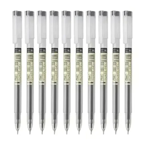 FLAIR Glass Gel Pen Black | Pack of 10