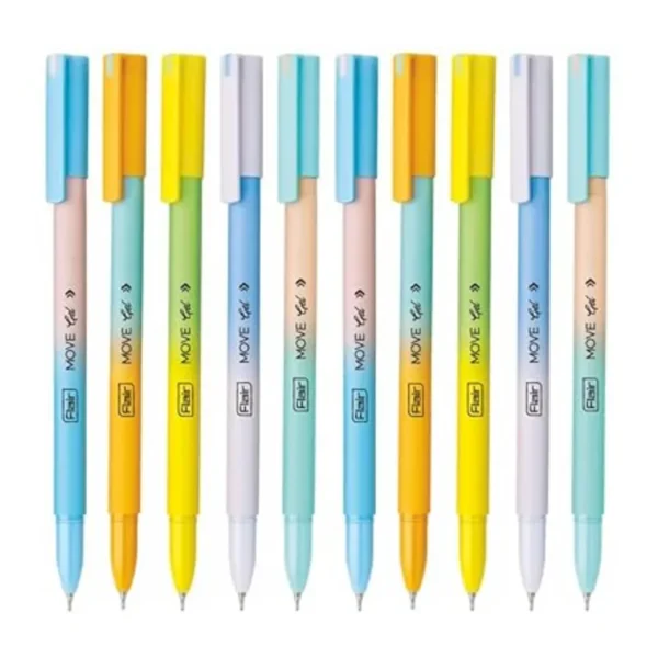 FLAIR Move Gel Pen Blue | Pack of 10