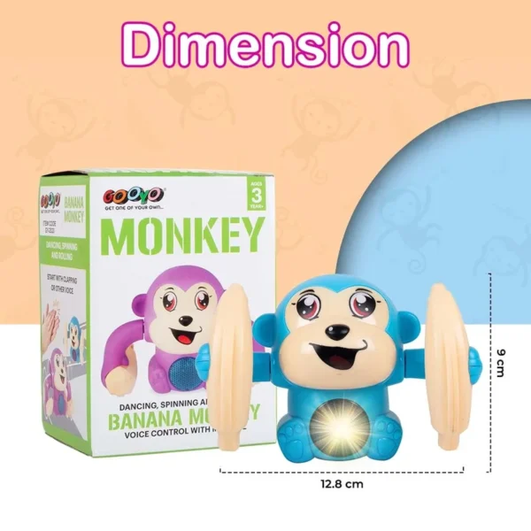 Gooyo GY2020 Battery Operated Voice Control Monkey Toy with Musical,Dancing,Spinning,Rolling and Sensor Feature for Gift