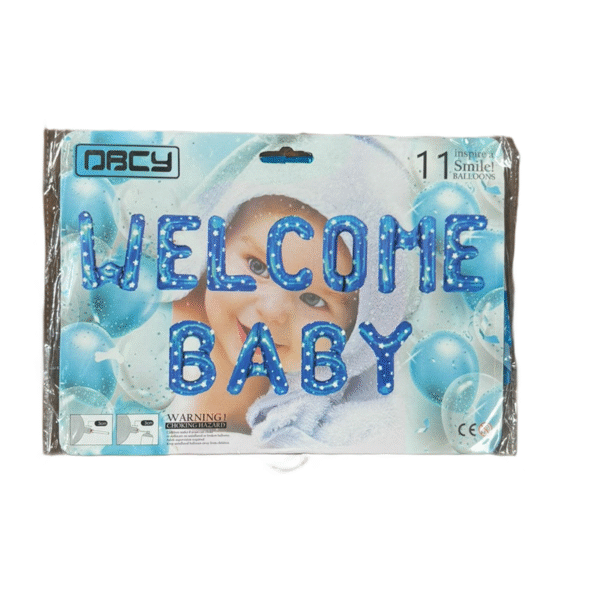 Welcome Baby Letters Balloons
